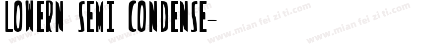 Lowern Semi Condense字体转换